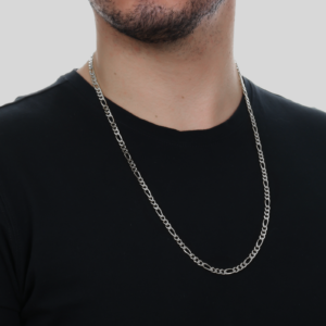 Corrente Prateada Masculina Elo 3 por 1